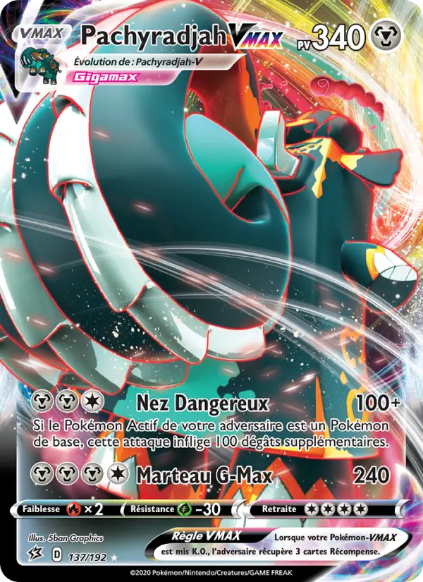 Pachyradjah VMAX — Carte Pokémon 137 Clash des Rebelles