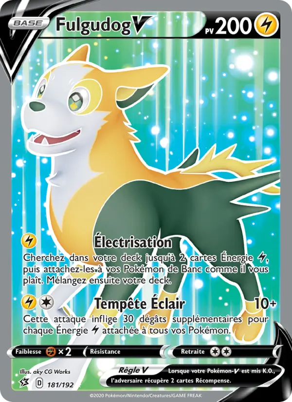Fulgudog V — Carte Pokémon 181 Clash des Rebelles