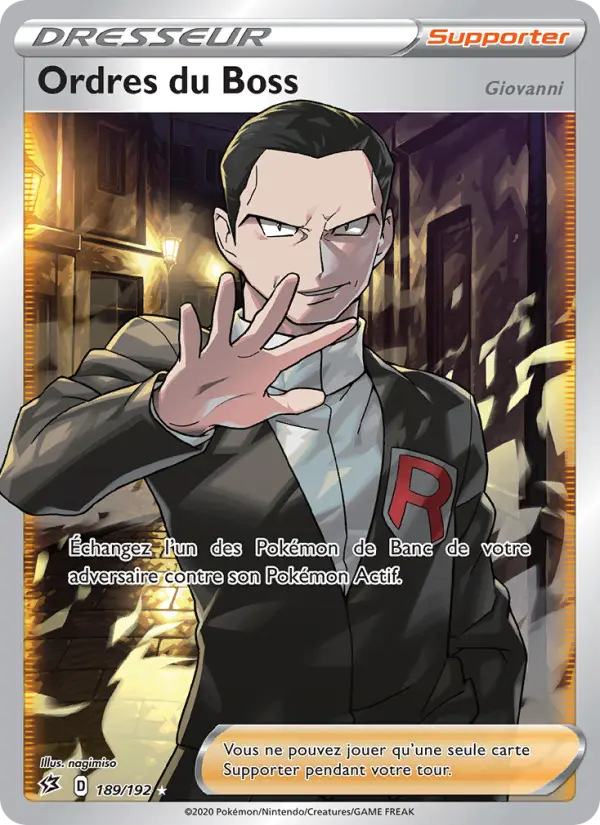 Ordres du Boss (Giovanni) — Carte Pokémon 189 Clash des Rebelles