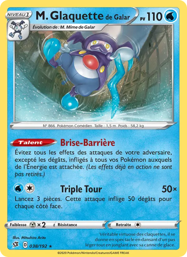 M. Glaquette de Galar — Carte Pokémon 38 Clash des Rebelles