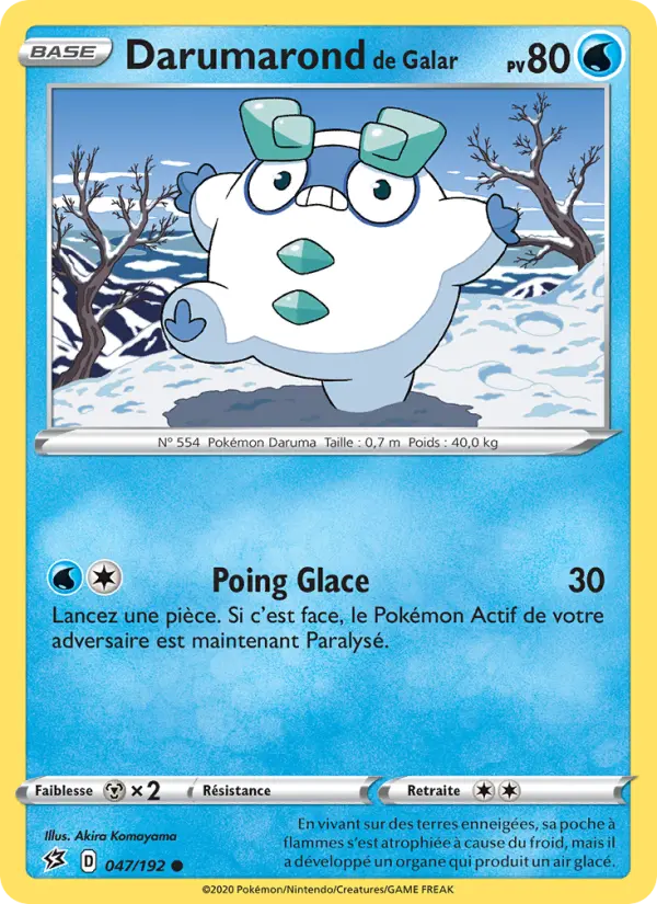 Darumarond de Galar — Carte Pokémon 47 Clash des Rebelles