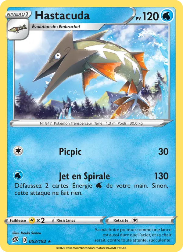 Hastacuda — Carte Pokémon 53 Clash des Rebelles