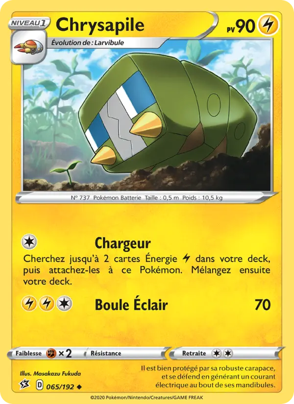 Chrysapile — Carte Pokémon 65 Clash des Rebelles