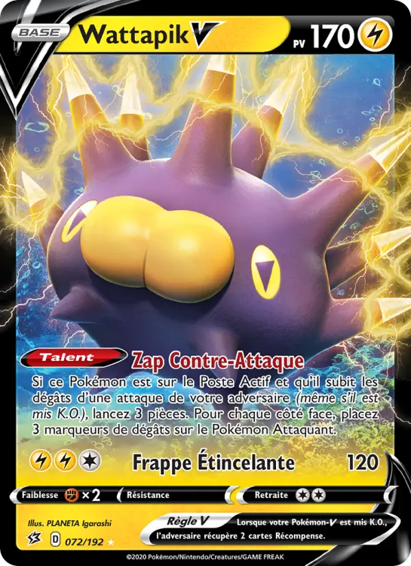 Wattapik V — Carte Pokémon 72 Clash des Rebelles