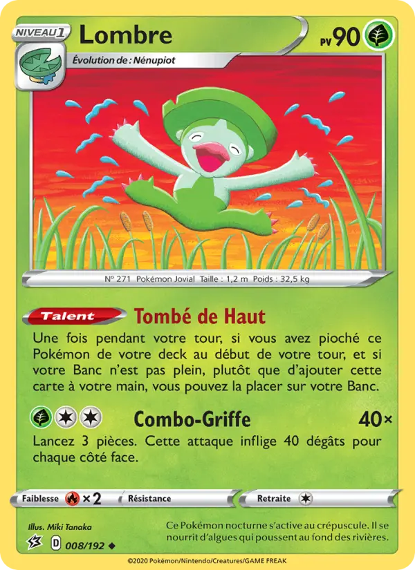 Lombre — Carte Pokémon 8 Clash des Rebelles