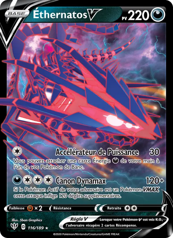 Éthernatos V — Carte Pokémon 116 Ténèbres Embrasées