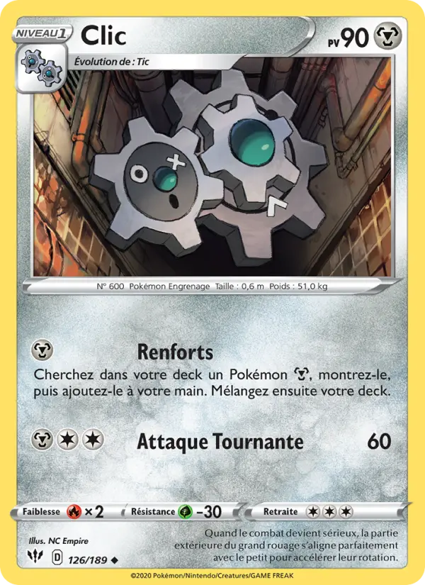 Clic — Carte Pokémon 126 Ténèbres Embrasées