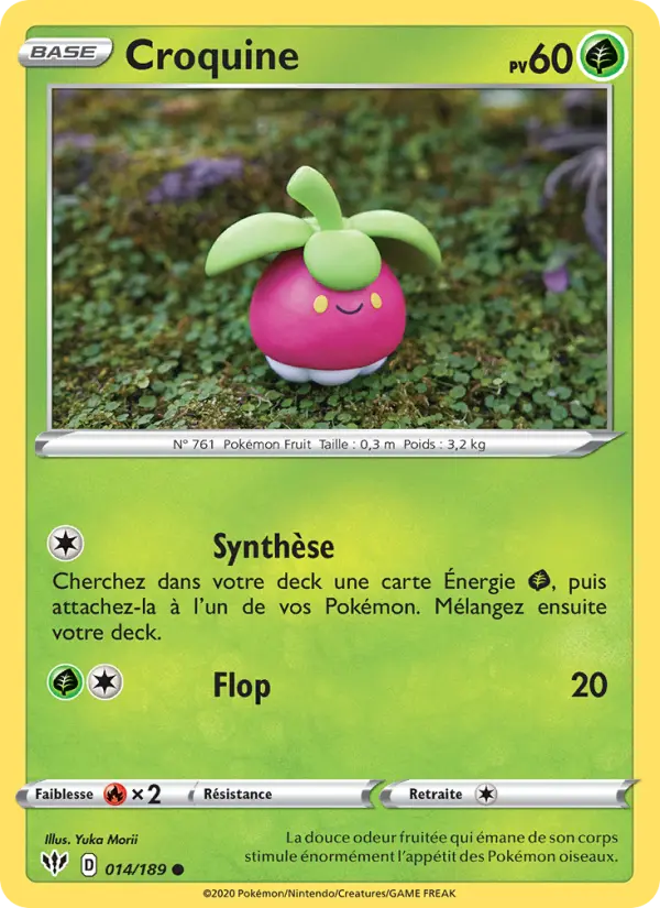 Croquine — Carte Pokémon 14 Ténèbres Embrasées