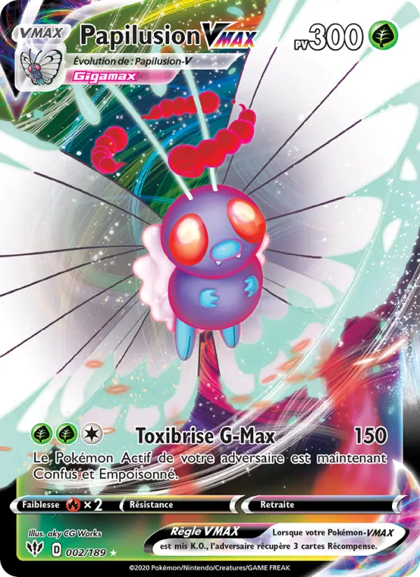 Papilusion VMAX — Carte Pokémon 2 Ténèbres Embrasées