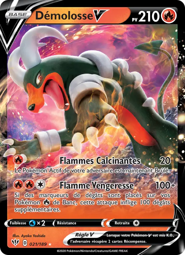 Démolosse V — Carte Pokémon 21 Ténèbres Embrasées