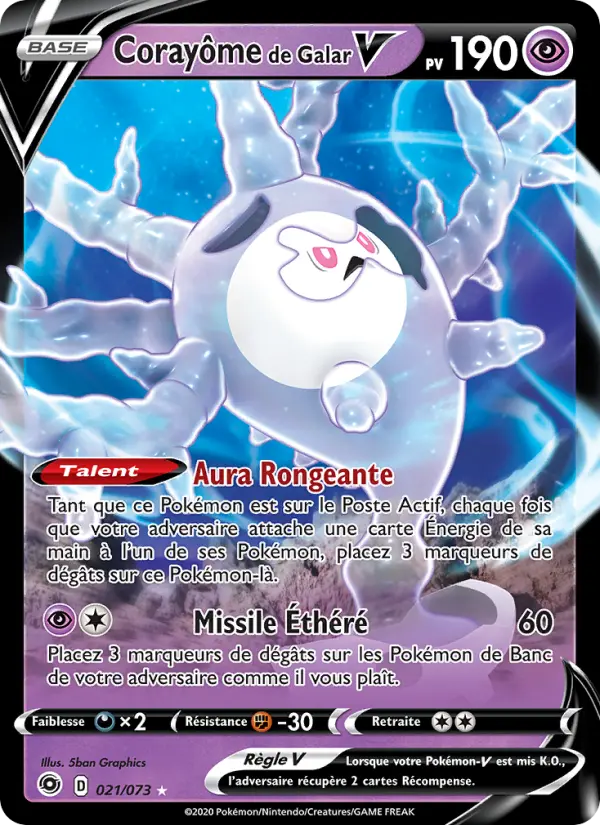 Corayôme de Galar V — Carte Pokémon 21 La Voie du Maître