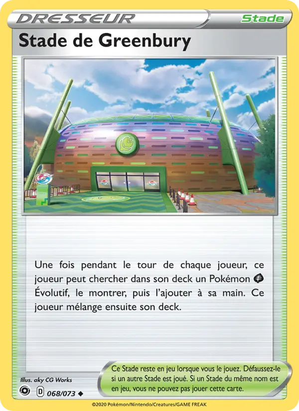 Stade de Greenbury — Carte Pokémon 68 La Voie du Maître