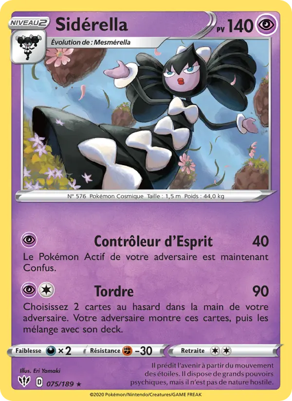 Sidérella — Carte Pokémon 75 Ténèbres Embrasées