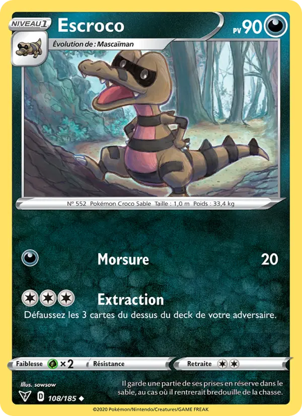 Escroco — Carte Pokémon 108 Voltage Éclatant