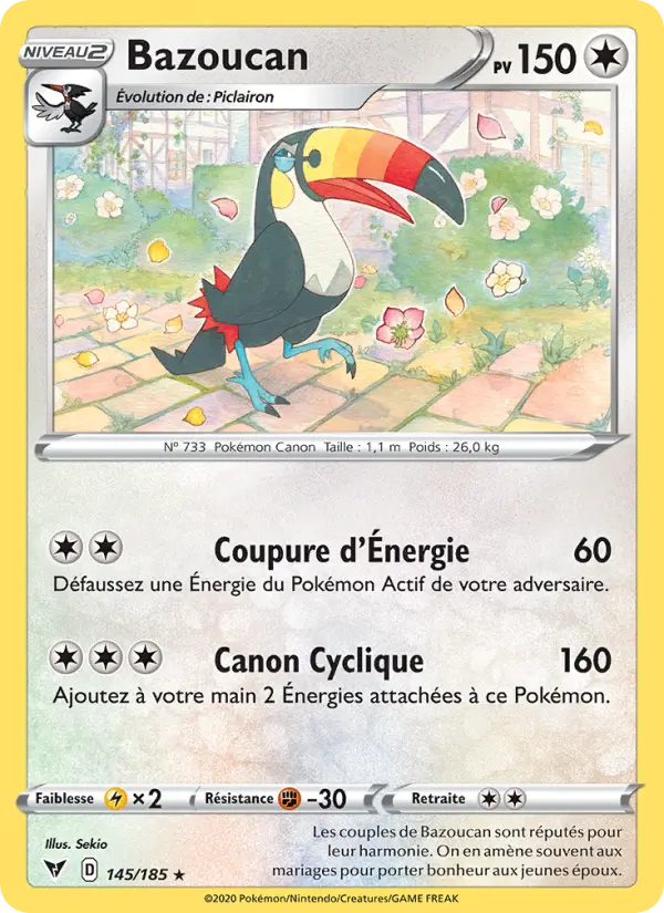 Bazoucan — Carte Pokémon 145 Voltage Éclatant