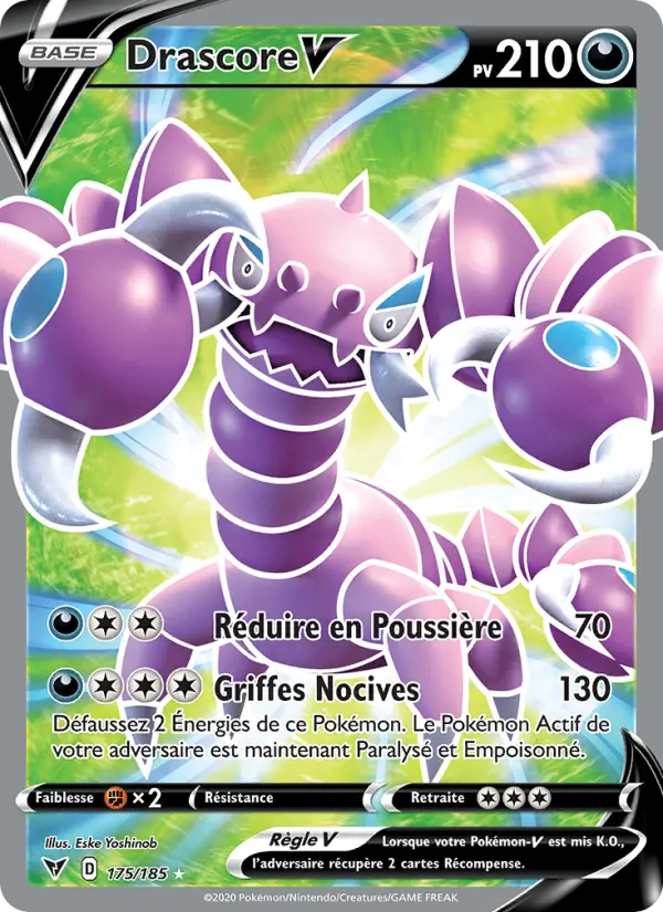 Drascore V — Carte Pokémon 175 Voltage Éclatant