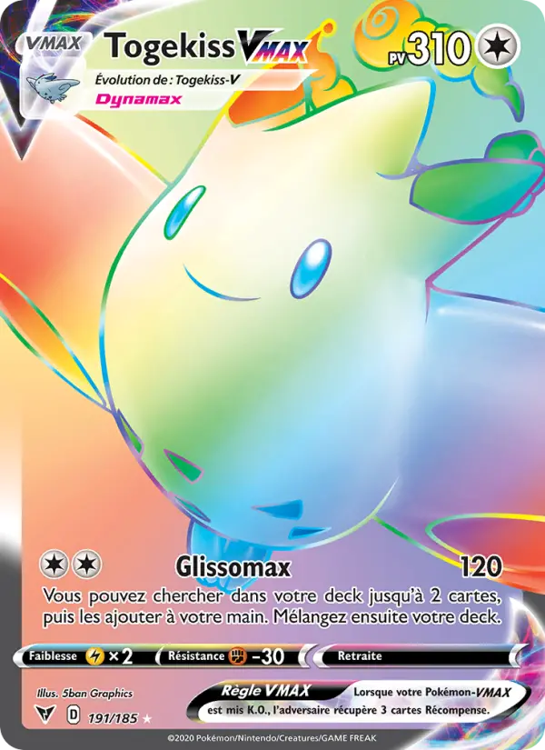 Togekiss VMAX — Carte Pokémon 191 Voltage Éclatant