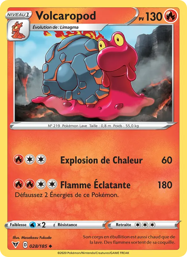 Volcaropod — Carte Pokémon 28 Voltage Éclatant