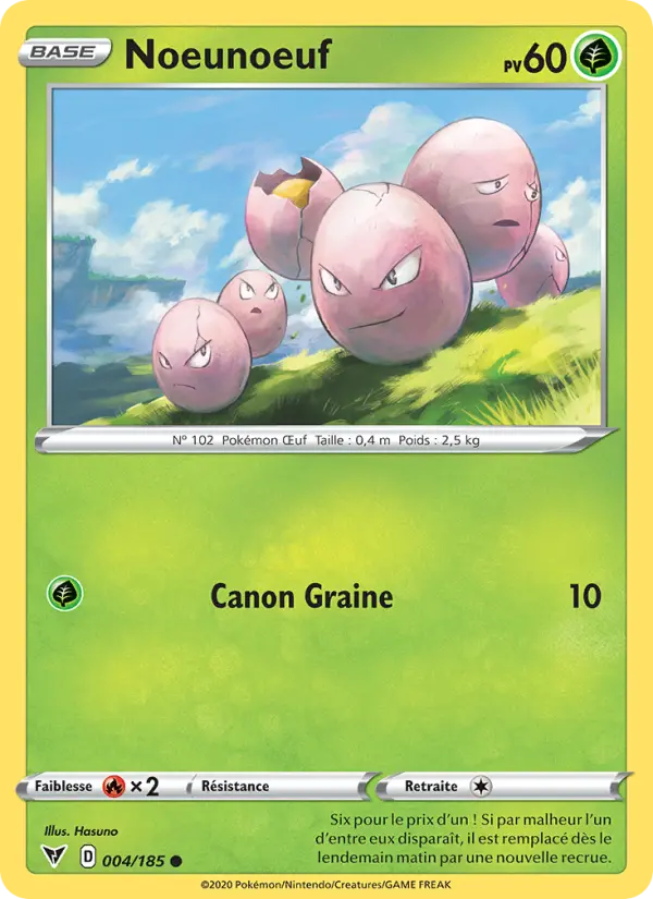 Noeunoeuf — Carte Pokémon 4 Voltage Éclatant