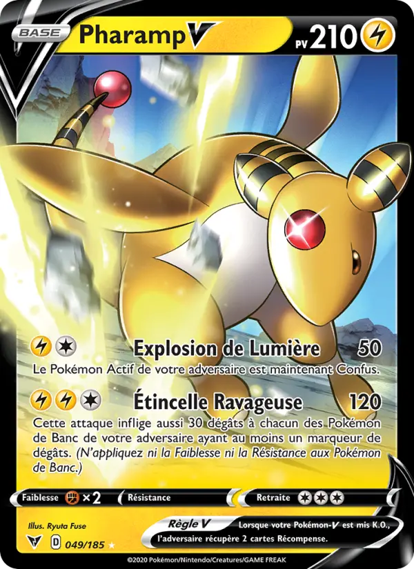 Pharamp V — Carte Pokémon 49 Voltage Éclatant