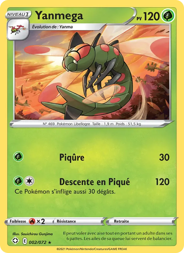 Yanmega — Carte Pokémon 2 Destinées Radieuses