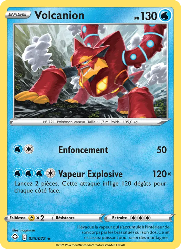 Volcanion — Carte Pokémon 25 Destinées Radieuses