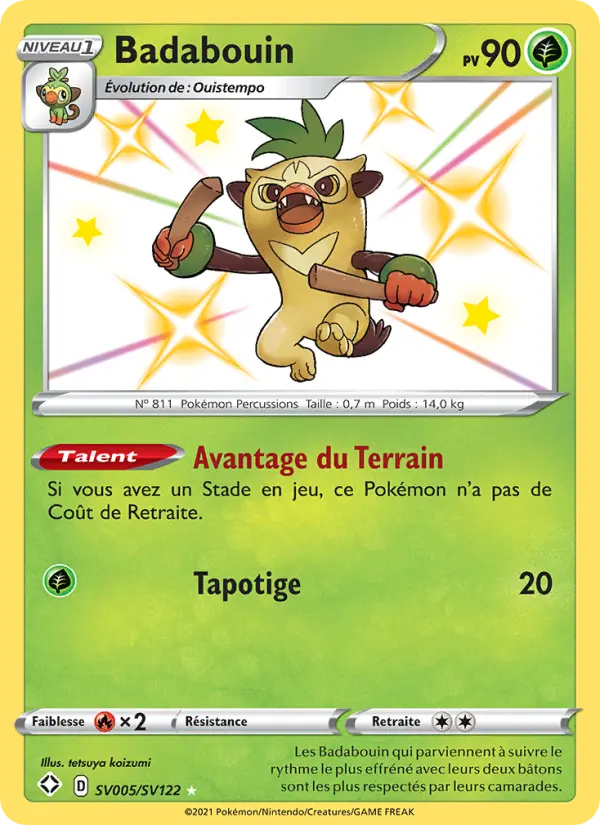 Badabouin — Carte Pokémon SV005 Destinées Radieuses