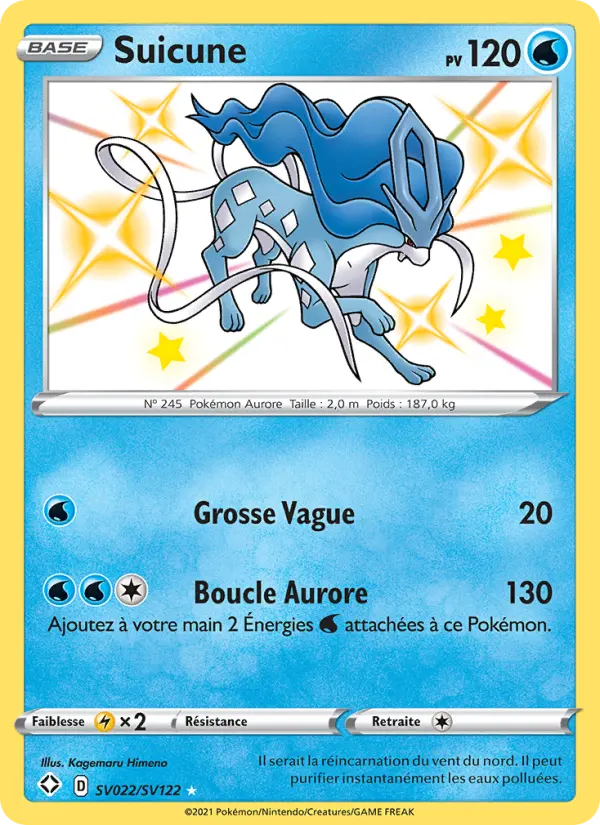Suicune — Carte Pokémon SV022 Destinées Radieuses