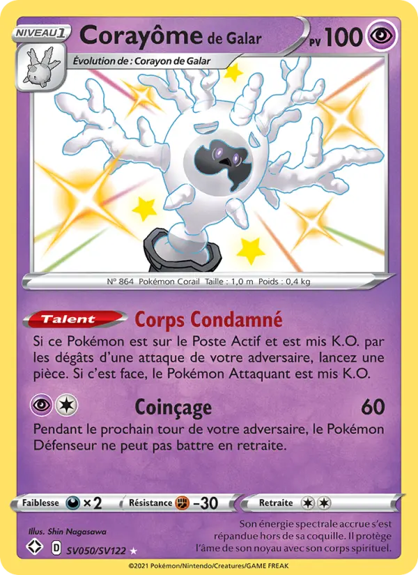 Corayôme de Galar — Carte Pokémon SV050 Destinées Radieuses
