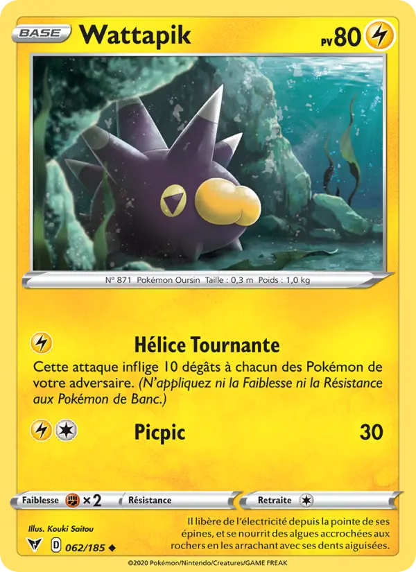 Wattapik — Carte Pokémon 62 Voltage Éclatant