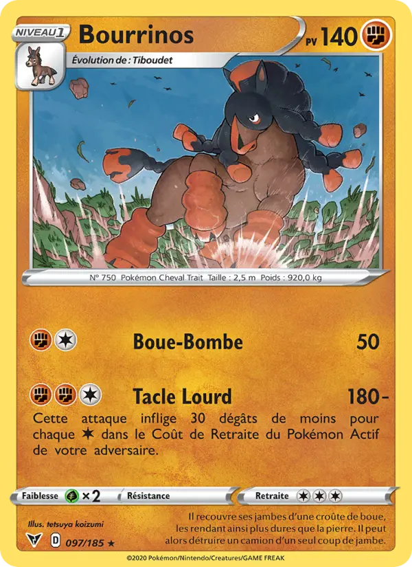 Bourrinos — Carte Pokémon 97 Voltage Éclatant