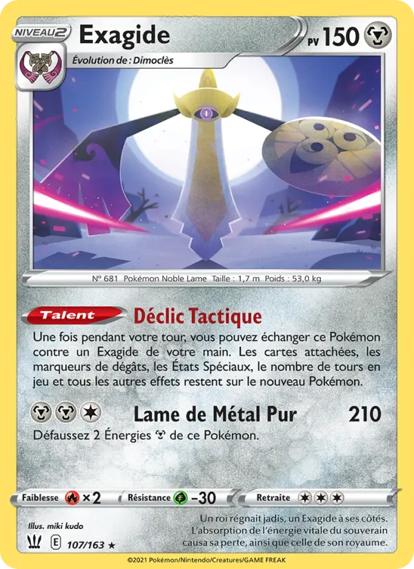 Exagide — Carte Pokémon 107 Styles de combat