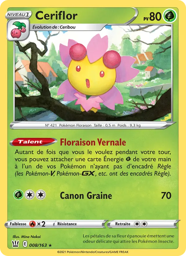 Ceriflor — Carte Pokémon 8 Styles de combat