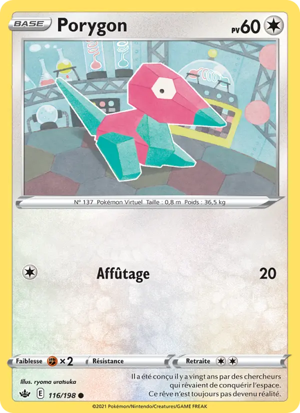 Porygon — Carte Pokémon 116 Règne de Glace