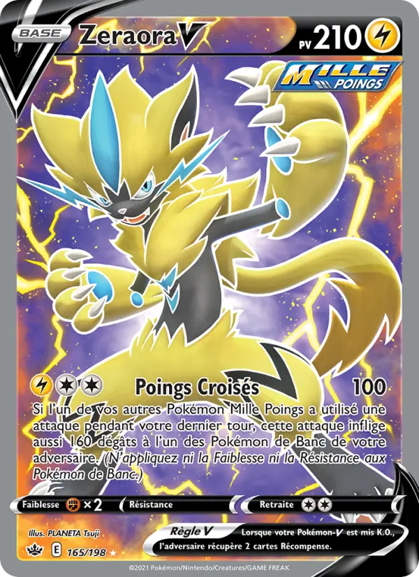 Zeraora V — Carte Pokémon 165 Règne de Glace