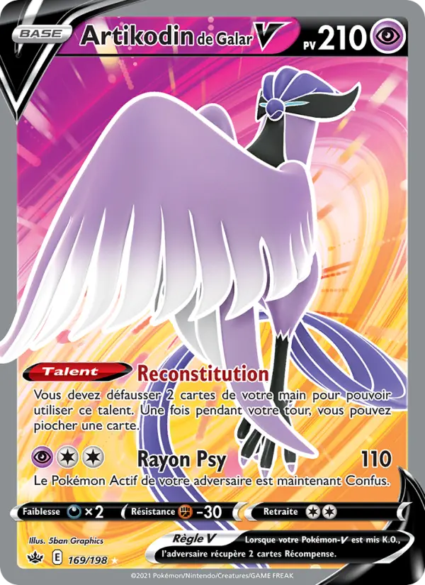 Artikodin de Galar V — Carte Pokémon 169 Règne de Glace