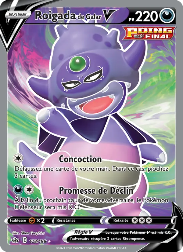 Roigada de Galar V — Carte Pokémon 178 Règne de Glace