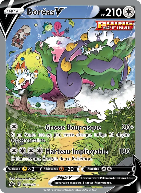 Boréas V — Carte Pokémon 185 Règne de Glace
