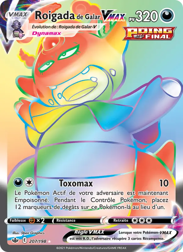 Roigada de Galar VMAX — Carte Pokémon 207 Règne de Glace
