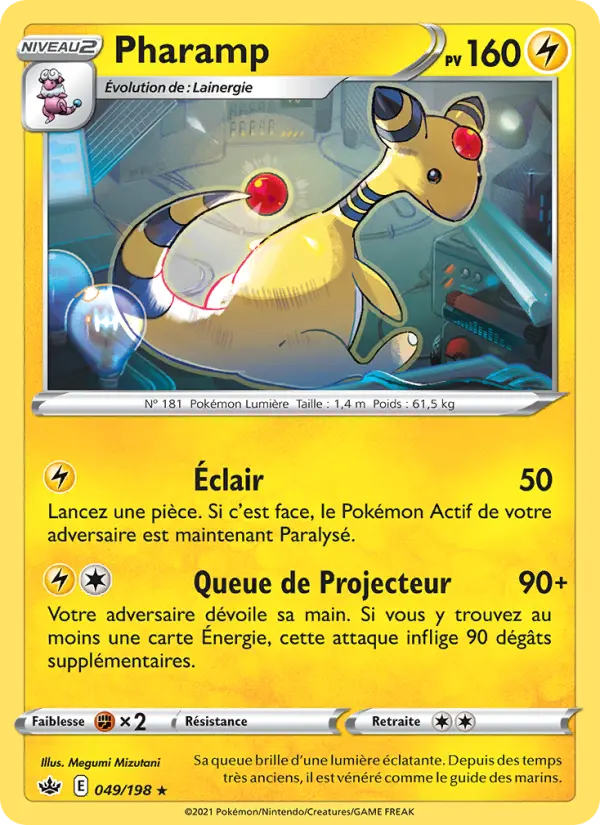 Pharamp — Carte Pokémon 49 Règne de Glace