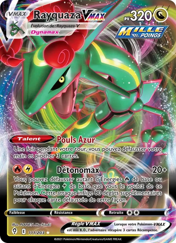 Rayquaza VMAX — Carte Pokémon 111 Évolution Céleste