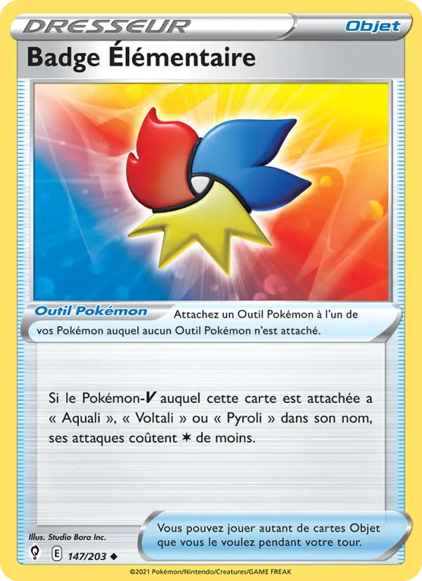 Badge Élémentaire — Carte Pokémon 147 Évolution Céleste