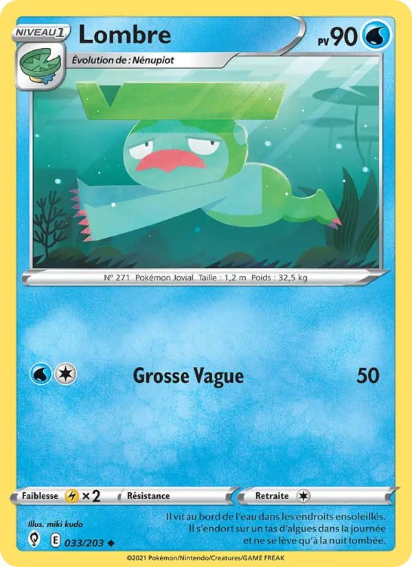 Lombre — Carte Pokémon 33 Évolution Céleste