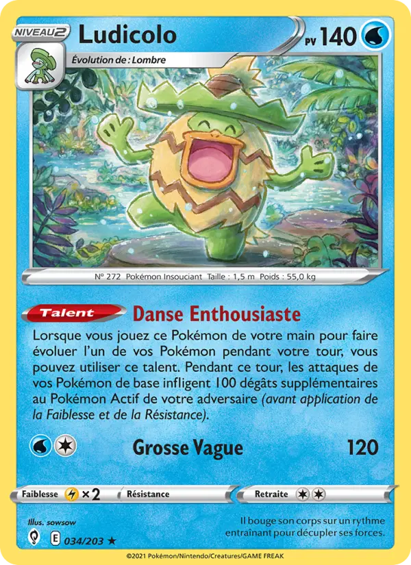 Ludicolo — Carte Pokémon 34 Évolution Céleste