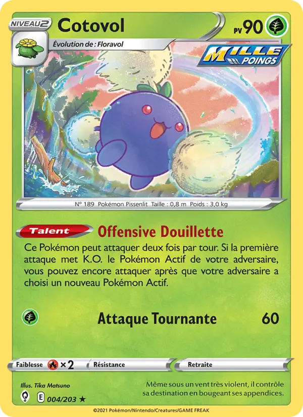 Cotovol — Carte Pokémon 4 Évolution Céleste