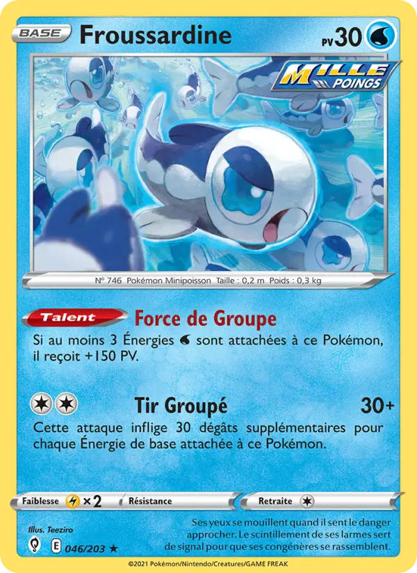 Froussardine — Carte Pokémon 46 Évolution Céleste
