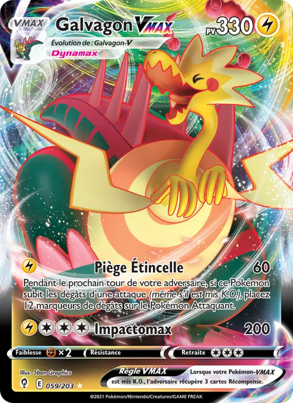 Galvagon VMAX — Carte Pokémon 59 Évolution Céleste