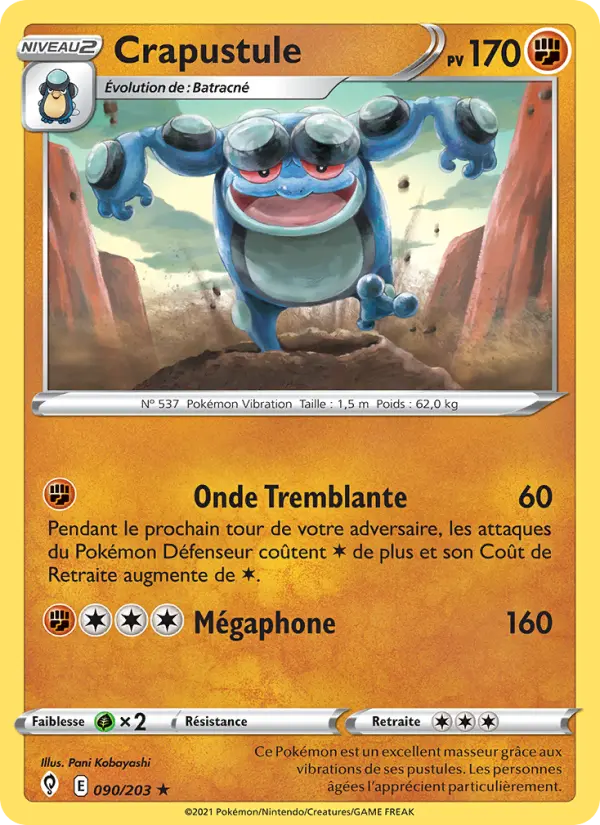 Crapustule — Carte Pokémon 90 Évolution Céleste