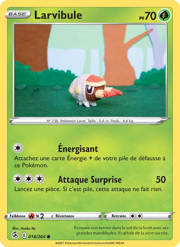 Larvibule — Carte Pokémon 18 Poing de Fusion
