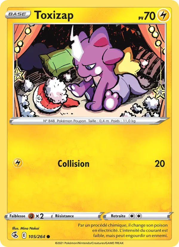 Toxizap — Carte Pokémon 105 Poing de Fusion